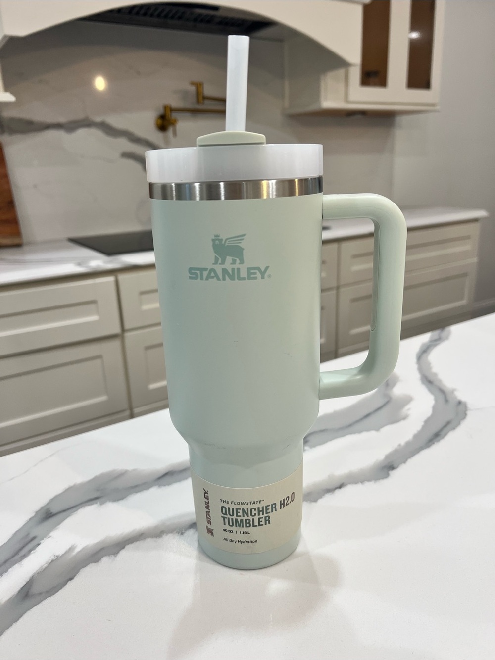 Stanley Sage Green Insulated Quencher Tumbler with Handle
